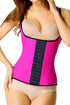 Sexy Rosy Steel Boned Latex Waist Trainer Vest